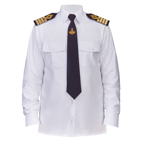морская рубашка с погонами и галстуком